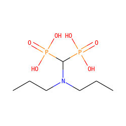 CCCN(CCC)C(P(=O)(O)O)P(=O)(O)O ZINC000013529713