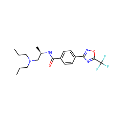 CCCN(CCC)C[C@@H](C)NC(=O)c1ccc(-c2noc(C(F)(F)F)n2)cc1 ZINC000142907912