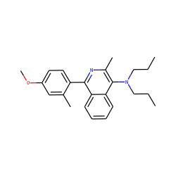 CCCN(CCC)c1c(C)nc(-c2ccc(OC)cc2C)c2ccccc12 ZINC000029037801