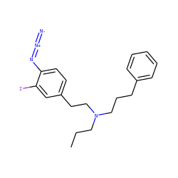 CCCN(CCCc1ccccc1)CCc1ccc(N=[N+]=[N-])c(I)c1 ZINC000169615519