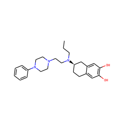 CCCN(CCN1CCN(c2ccccc2)CC1)[C@@H]1CCc2cc(O)c(O)cc2C1 ZINC000028964166
