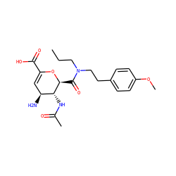 CCCN(CCc1ccc(OC)cc1)C(=O)[C@@H]1OC(C(=O)O)=C[C@H](N)[C@H]1NC(C)=O ZINC000013778781