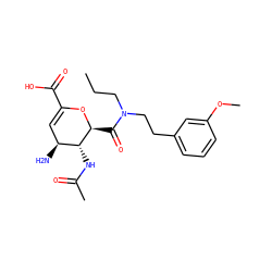 CCCN(CCc1cccc(OC)c1)C(=O)[C@@H]1OC(C(=O)O)=C[C@H](N)[C@H]1NC(C)=O ZINC000013778783
