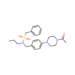 CCCN(Cc1ccc(N2CCN(C(C)=O)CC2)cc1)S(=O)(=O)Cc1ccccc1 ZINC000147273185