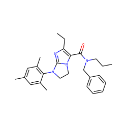 CCCN(Cc1ccccc1)C(=O)c1c(CC)nc2n1CCN2c1c(C)cc(C)cc1C ZINC000028341116
