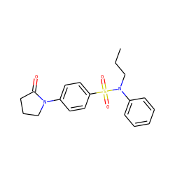 CCCN(c1ccccc1)S(=O)(=O)c1ccc(N2CCCC2=O)cc1 ZINC000224196838