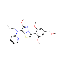 CCCN(c1ccccn1)c1c(OC)nn2c(-c3c(OC)cc(COC)cc3OC)csc12 ZINC000096172621