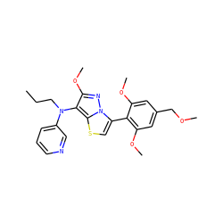 CCCN(c1cccnc1)c1c(OC)nn2c(-c3c(OC)cc(COC)cc3OC)csc12 ZINC000096172622