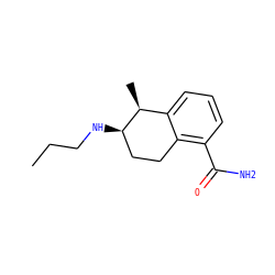 CCCN[C@@H]1CCc2c(C(N)=O)cccc2[C@@H]1C ZINC000027746249