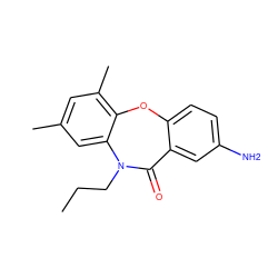CCCN1C(=O)c2cc(N)ccc2Oc2c(C)cc(C)cc21 ZINC000005838785