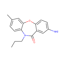 CCCN1C(=O)c2cc(N)ccc2Oc2cc(C)ccc21 ZINC000005838802