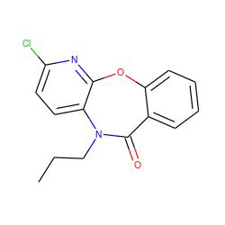 CCCN1C(=O)c2ccccc2Oc2nc(Cl)ccc21 ZINC000006380374