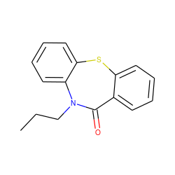 CCCN1C(=O)c2ccccc2Sc2ccccc21 ZINC000000014024