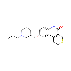 CCCN1CCC[C@H](Oc2ccc3[nH]c(=O)c4c(c3c2)CCSC4)C1 ZINC000049069268