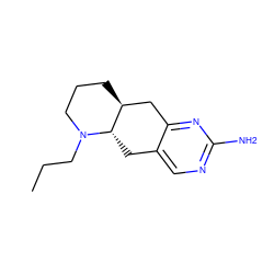 CCCN1CCC[C@H]2Cc3nc(N)ncc3C[C@@H]21 ZINC000008584876