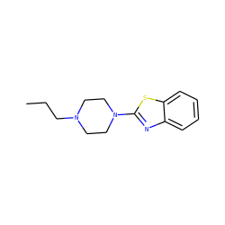 CCCN1CCN(c2nc3ccccc3s2)CC1 ZINC000038559828