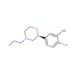 CCCN1CCO[C@@H](c2ccc(O)c(N)c2)C1 ZINC000028957473