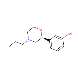 CCCN1CCO[C@@H](c2cccc(O)c2)C1 ZINC000026822908