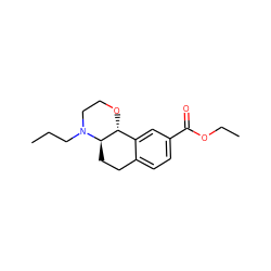 CCCN1CCO[C@@H]2c3cc(C(=O)OCC)ccc3CC[C@H]21 ZINC000040937776