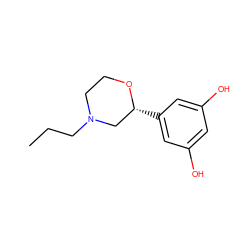 CCCN1CCO[C@H](c2cc(O)cc(O)c2)C1 ZINC000028957422