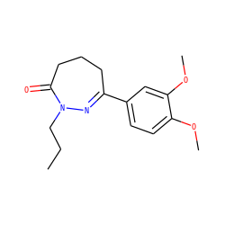 CCCN1N=C(c2ccc(OC)c(OC)c2)CCCC1=O ZINC001772608502