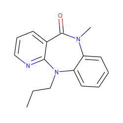 CCCN1c2ccccc2N(C)C(=O)c2cccnc21 ZINC000000013190