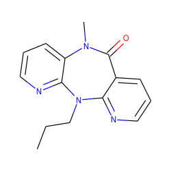 CCCN1c2ncccc2C(=O)N(C)c2cccnc21 ZINC000000013211
