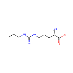 CCCNC(=N)NCCC[C@H](N)C(=O)O ZINC000001546170