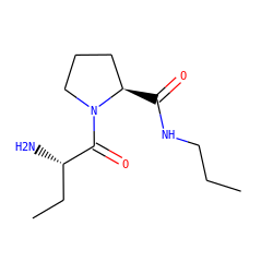 CCCNC(=O)[C@@H]1CCCN1C(=O)[C@@H](N)CC ZINC000013675955