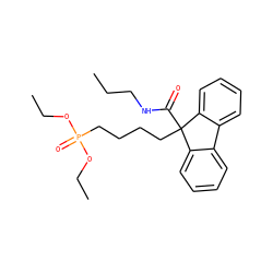 CCCNC(=O)C1(CCCCP(=O)(OCC)OCC)c2ccccc2-c2ccccc21 ZINC000013488988