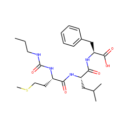 CCCNC(=O)N[C@@H](CCSC)C(=O)N[C@@H](CC(C)C)C(=O)N[C@@H](Cc1ccccc1)C(=O)O ZINC000013746809
