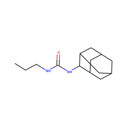 CCCNC(=O)NC1C2CC3CC(C2)CC1C3 ZINC000005671763