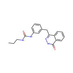 CCCNC(=O)Nc1cccc(Cc2n[nH]c(=O)c3ccccc23)c1 ZINC000028525063