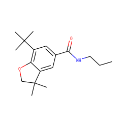 CCCNC(=O)c1cc(C(C)(C)C)c2c(c1)C(C)(C)CO2 ZINC000003825528