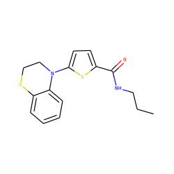 CCCNC(=O)c1ccc(N2CCSc3ccccc32)s1 ZINC000015733602