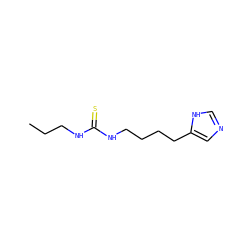 CCCNC(=S)NCCCCc1cnc[nH]1 ZINC000013741800