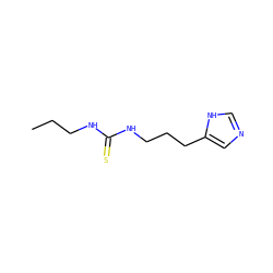 CCCNC(=S)NCCCc1cnc[nH]1 ZINC000013741793