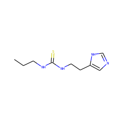 CCCNC(=S)NCCc1cnc[nH]1 ZINC000013741787