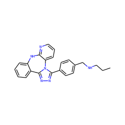 CCCNCc1ccc(-c2nnc3n2-c2cccnc2Nc2ccccc2-3)cc1 ZINC000096174020