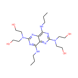 CCCNc1nc(N(CCO)CCO)nc2c(NCCC)nc(N(CCO)CCO)nc12 ZINC000028710648