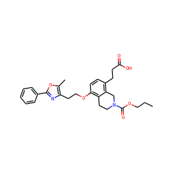 CCCOC(=O)N1CCc2c(OCCc3nc(-c4ccccc4)oc3C)ccc(CCC(=O)O)c2C1 ZINC000034471017