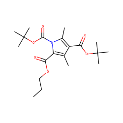 CCCOC(=O)c1c(C)c(C(=O)OC(C)(C)C)c(C)n1C(=O)OC(C)(C)C ZINC000013533587