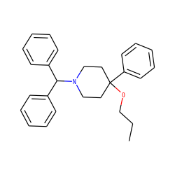 CCCOC1(c2ccccc2)CCN(C(c2ccccc2)c2ccccc2)CC1 ZINC000028708236