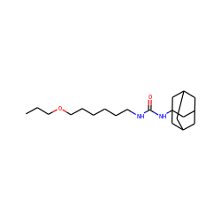 CCCOCCCCCCNC(=O)NC12CC3CC(CC(C3)C1)C2 ZINC000028712032