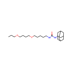 CCCOCCCCOCCCCCNC(=O)NC12CC3CC(CC(C3)C1)C2 ZINC000028712038