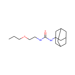 CCCOCCNC(=O)NC12CC3CC(CC(C3)C1)C2 ZINC000072112321