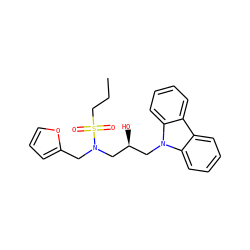 CCCS(=O)(=O)N(Cc1ccco1)C[C@@H](O)Cn1c2ccccc2c2ccccc21 ZINC000148491257