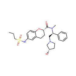 CCCS(=O)(=O)Nc1ccc2c(c1)CC[C@@H](C(=O)N(C)[C@H](CN1CC[C@H](O)C1)c1ccccc1)O2 ZINC000028564416