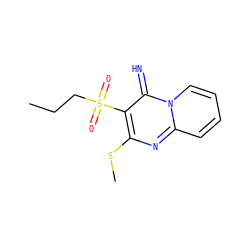 CCCS(=O)(=O)c1c(SC)nc2ccccn2c1=N ZINC000013528564