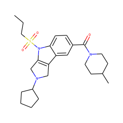 CCCS(=O)(=O)n1c2c(c3cc(C(=O)N4CCC(C)CC4)ccc31)CN(C1CCCC1)C2 ZINC000028955256